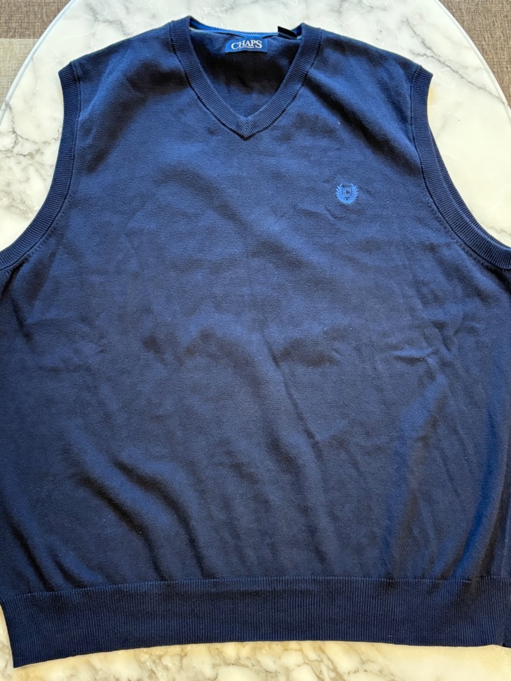 Chaps Blue Pullover Sweater Vest